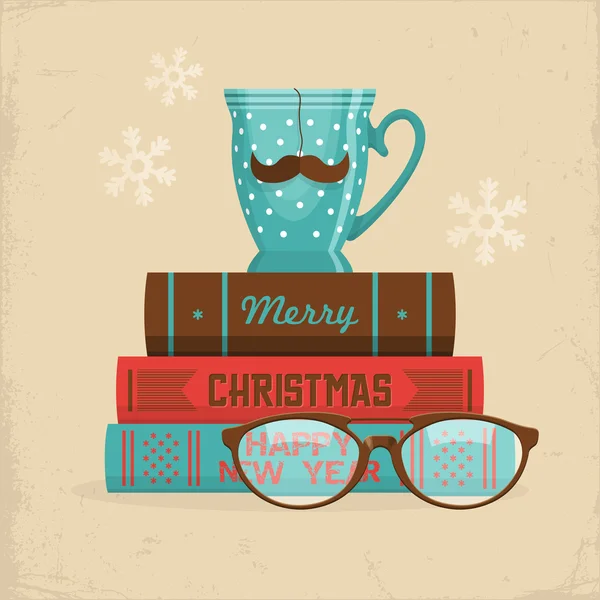 Feliz Navidad diseño de tarjetas de felicitación . — Vector de stock
