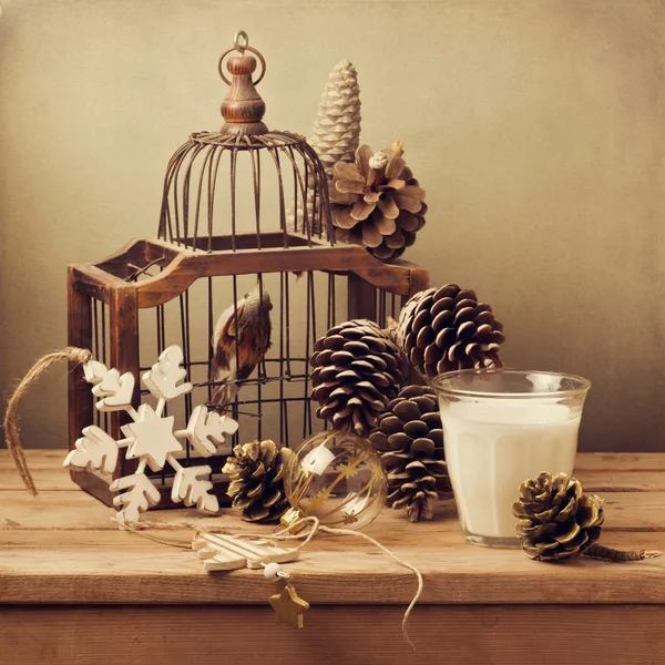 Retro Christmas composition — Stock Photo, Image