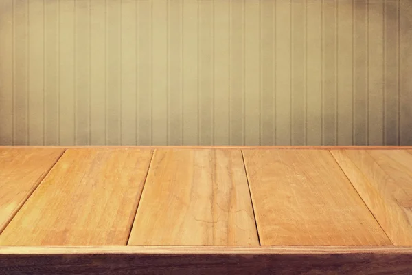 Vintage empty wooden table — Stock Photo, Image