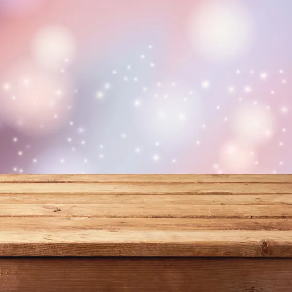 Weihnachten Hintergrund Holztisch — Stockfoto
