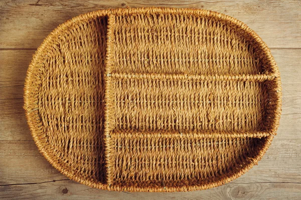 Empty wicker tray box — Stock Photo, Image