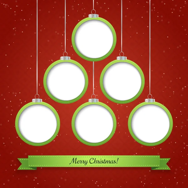 Noel ağacı süsleme topları yapılan — Stok Vektör