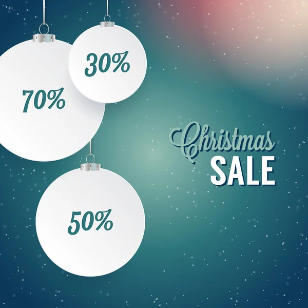 Cartel venta Navidad — Vector de stock