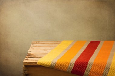Vintage background with wooden table