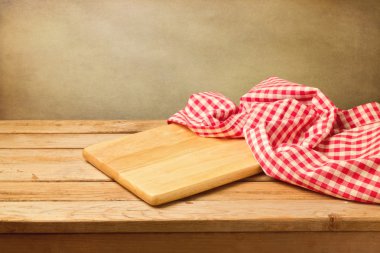 Cutting board and tablecloth clipart