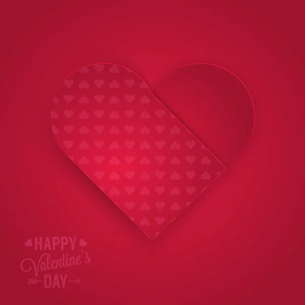 Valentine's day background with paper heart. — Stock Vector
