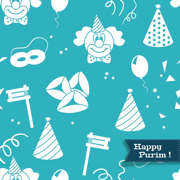 Seamless pattern for Jewish holiday purim — Stock Vector