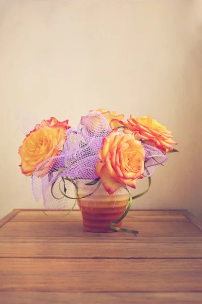 Ροδαλό λουλούδι μπουκέτο — Φωτογραφία Αρχείου