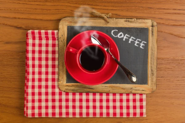 Koffie op schoolbord — Stockfoto