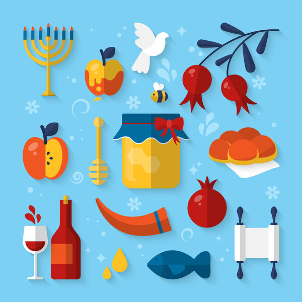 Icons for Jewish new year holiday