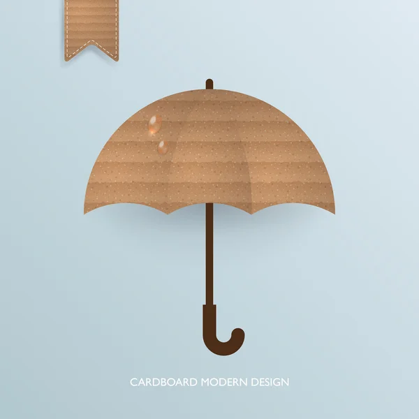 Background with cardboard umbrella — Stock Vector