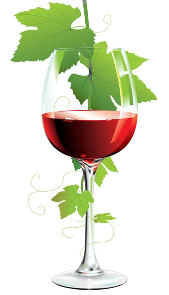 Verre de vin rouge — Image vectorielle