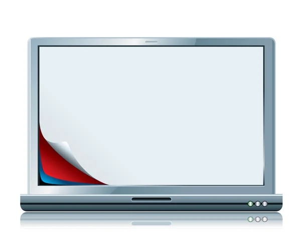 Stříbrný přenosný počítač izolovaný Royalty Free Stock Ilustrace