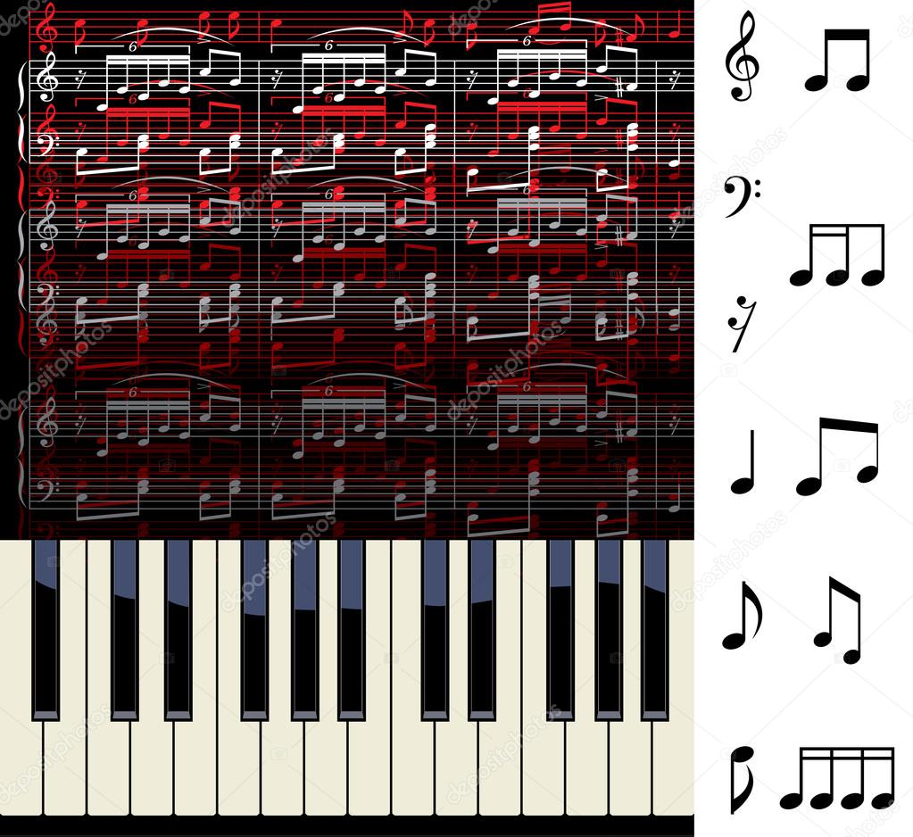 钢琴旋律线条图片