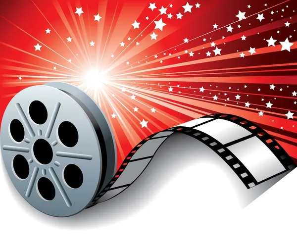 Cinema film roll — Stock Vector