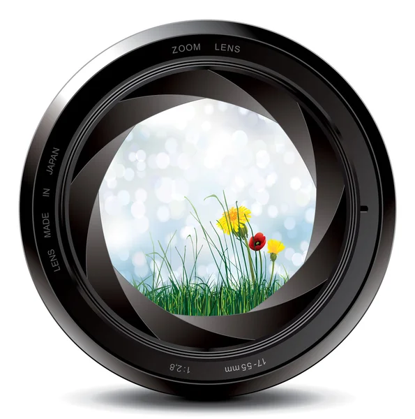 Profesyonel fotoğraf lens — Stok Vektör