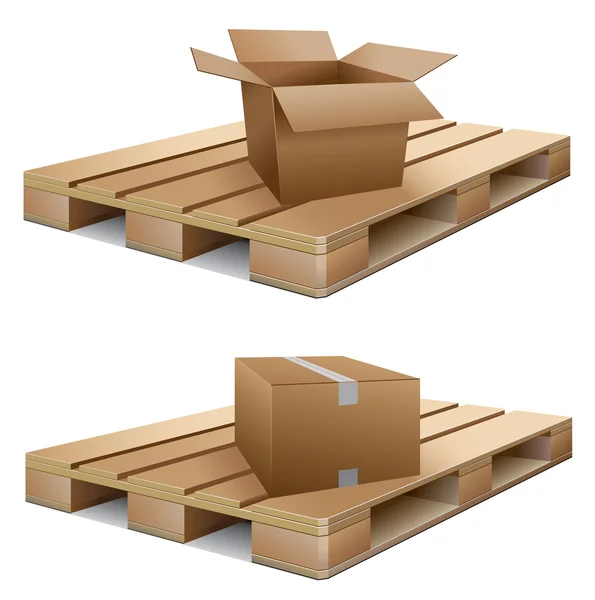 Cardboard boxes — Stock Vector