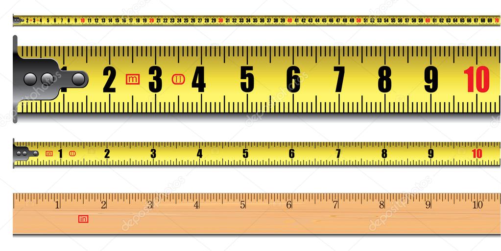 Tape measure Color, cm- or cm/inch scale