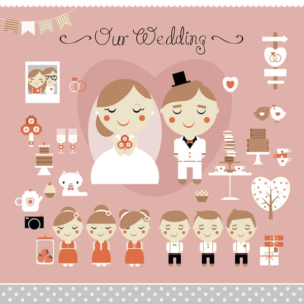 Día de la boda — Vector de stock