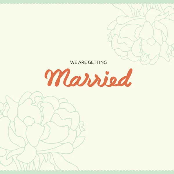 Bröllop kort — Stock vektor