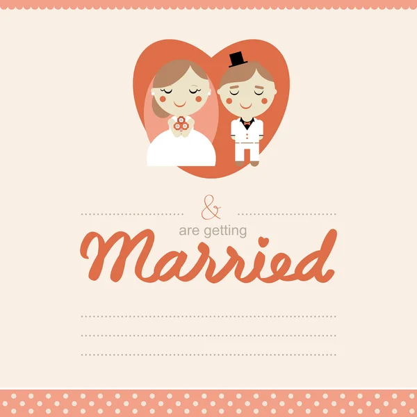 Carte de mariage — Image vectorielle
