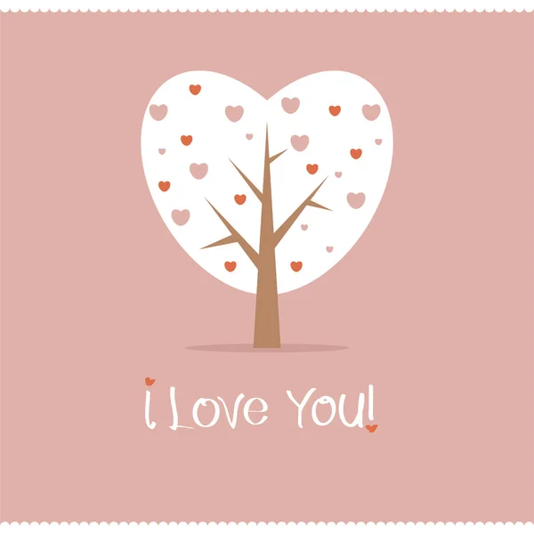 Árbol del amor — Vector de stock