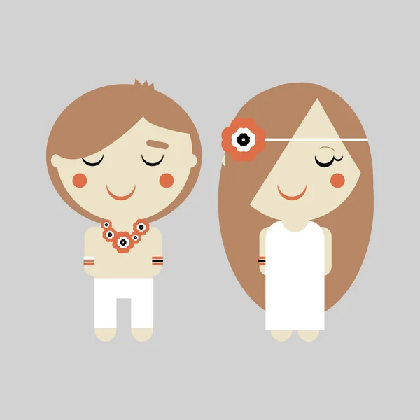 Illustration of man and woman in vector. — Stock Vector