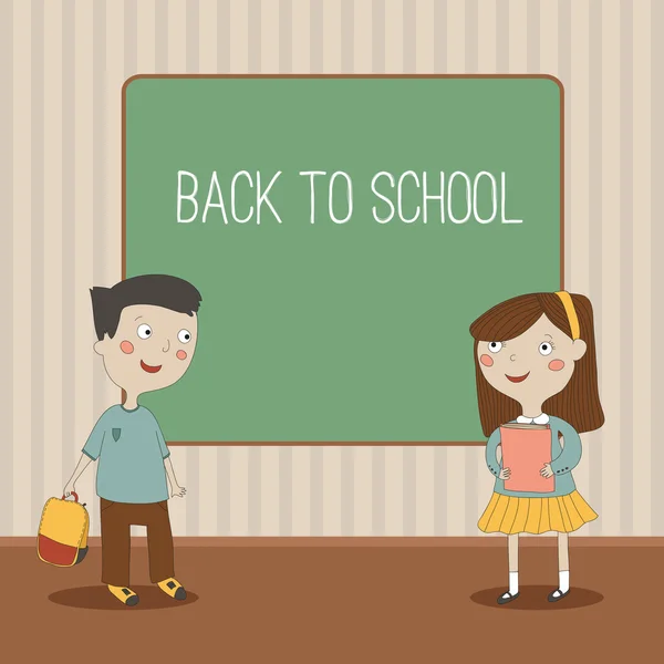 A vector illustration of a back to school background — Stock Vector
