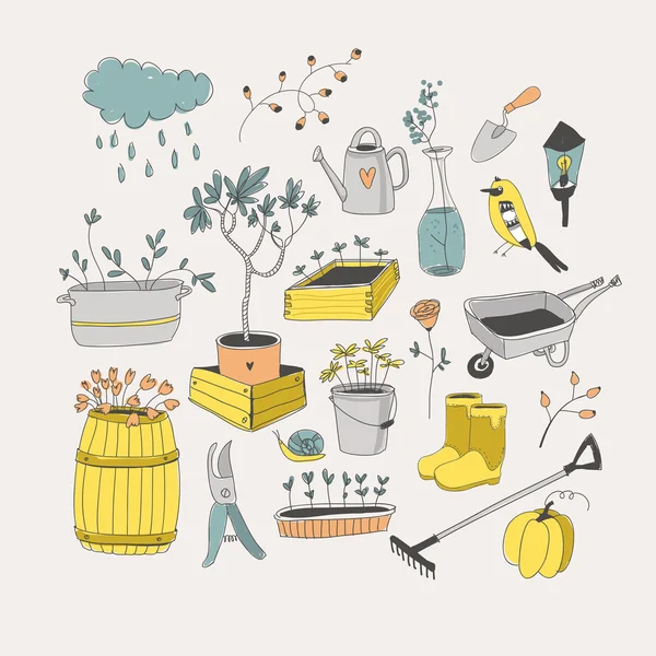 Outils de jardinage — Image vectorielle