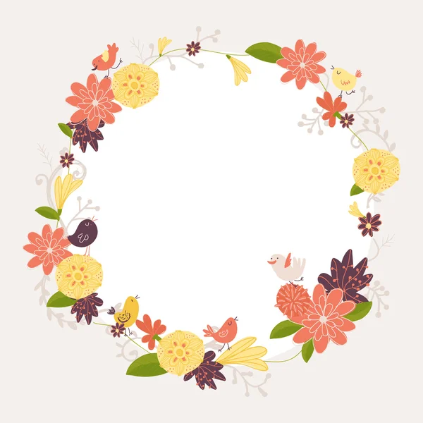 Invitation vectorielle florale — Image vectorielle