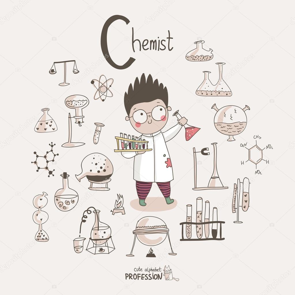 Cartoon chemist