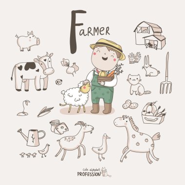 Meslek alfabe f - çiftçi