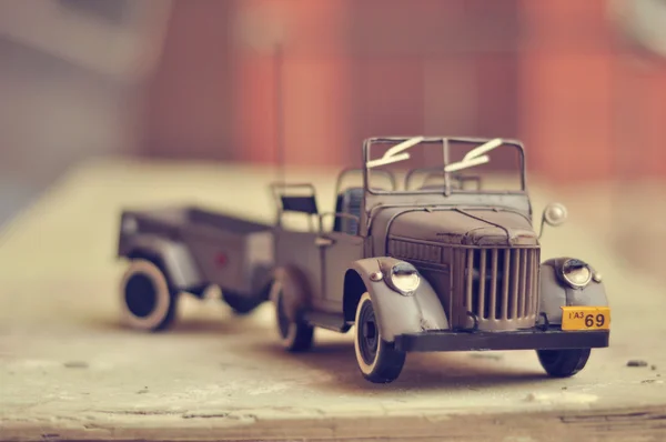 Toy U.S. Army Jeep with trailer — Stock Photo, Image