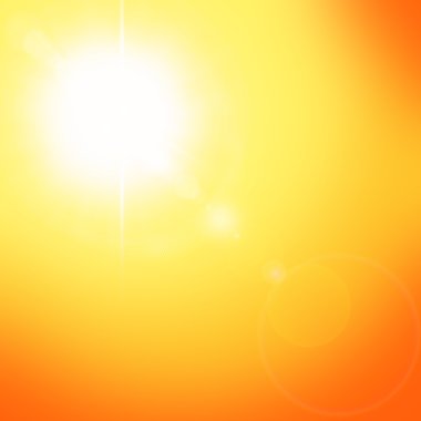 yaz güneşi ve lens flare ile doğal arka plan