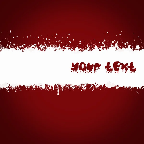 Banner grunge branco com espaço de cópia no fundo vermelho abstrato . — Fotografia de Stock