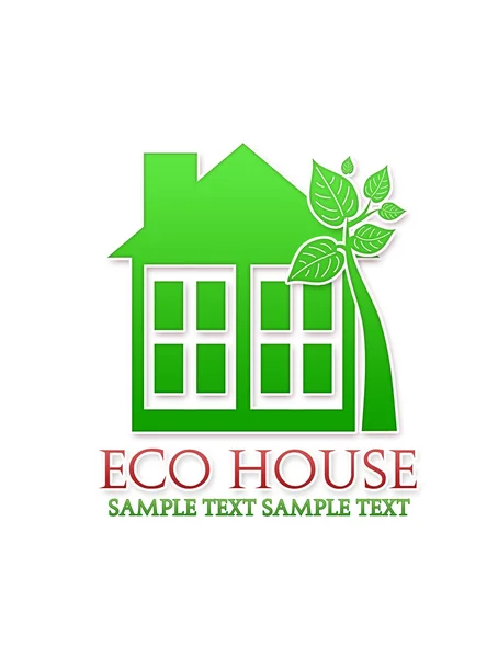 Зеленый экологический дом — стоковое фото