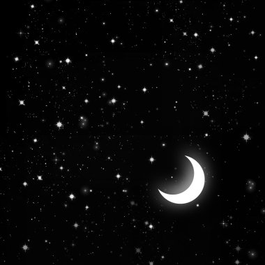 gece gökyüzü ile