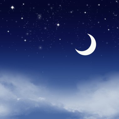 gece gökyüzü ile