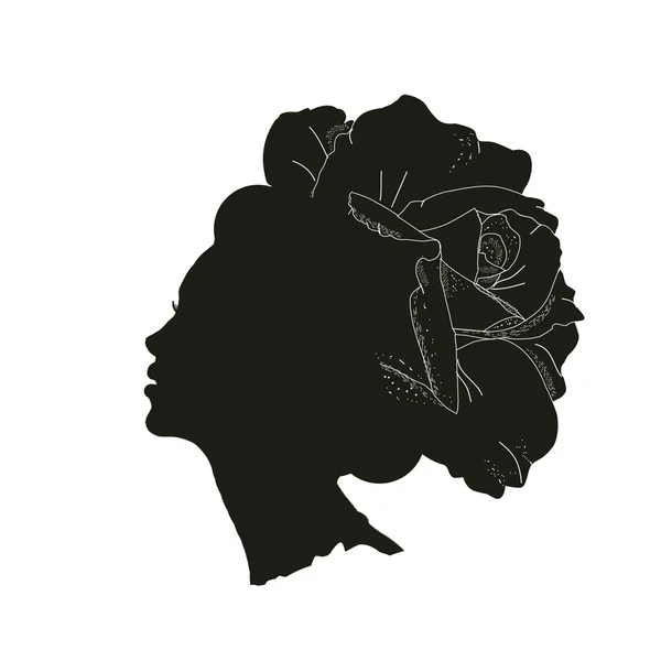 Woman face silhouette — Stock Photo, Image