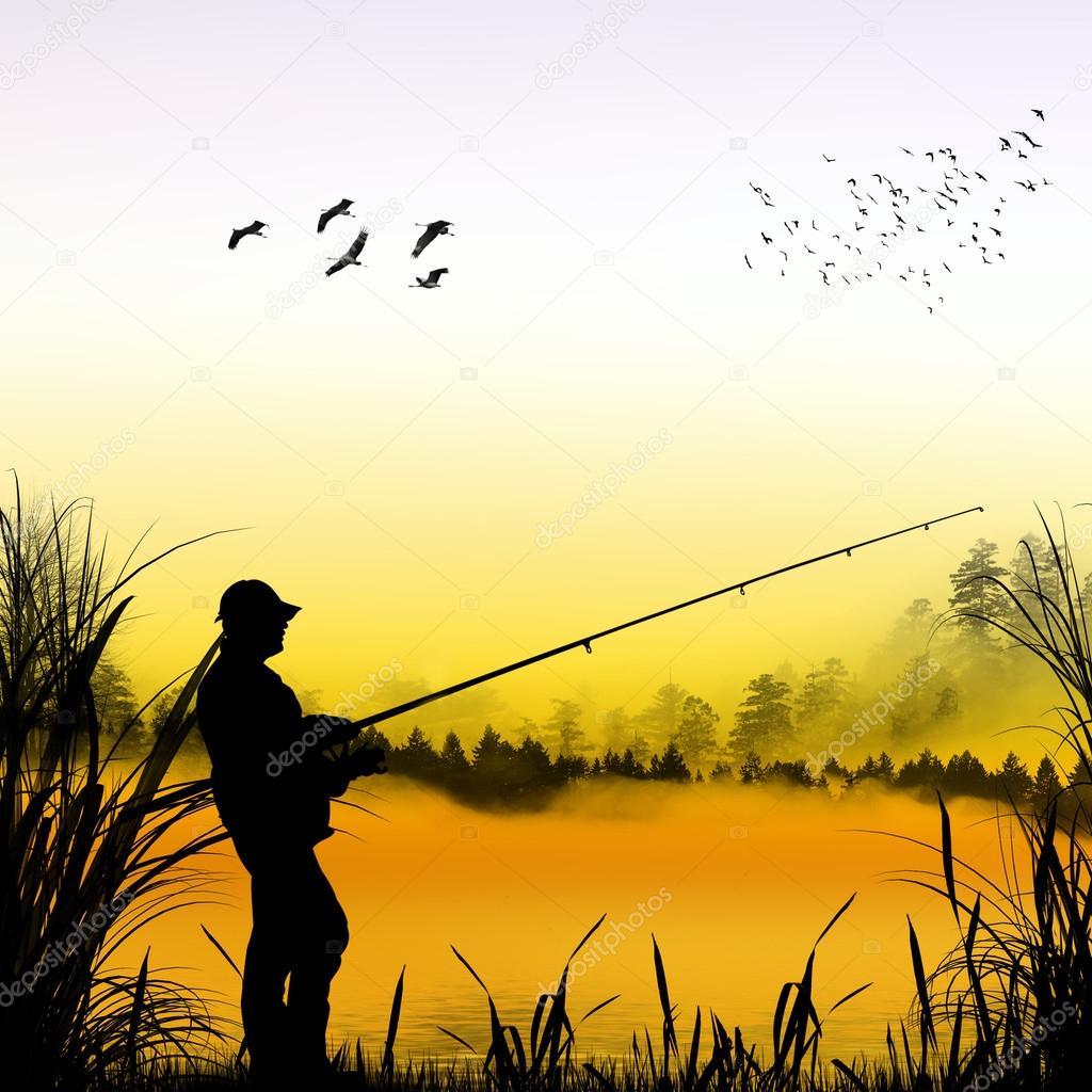 Fisherman silhouette — Stock Photo © jeneva86 #26688855