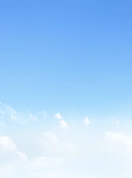 Mavi gökyüzü güneş ve güzel bulutlar ile — Stok fotoğraf