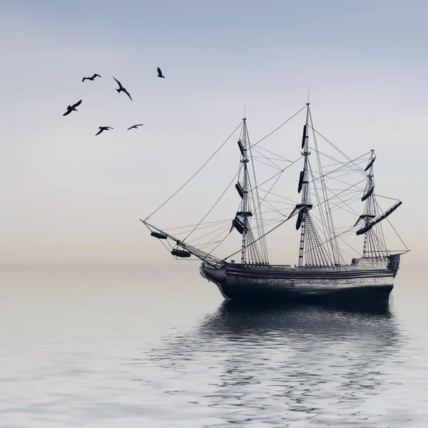 Boot in de zee — Stockfoto