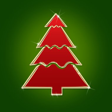 Noel ağacı ile kart