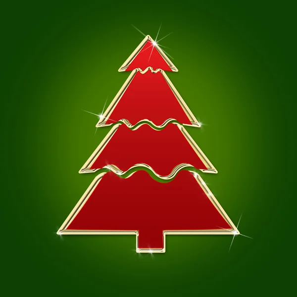Karta s vánoční stromeček — Stock fotografie
