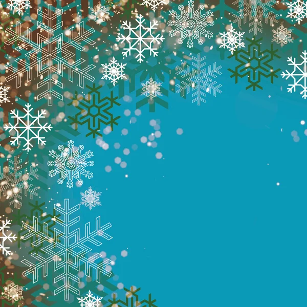 Christmas card with snowflakes — Stock Photo, Image