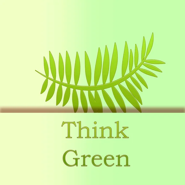 Gândește verde — Fotografie, imagine de stoc