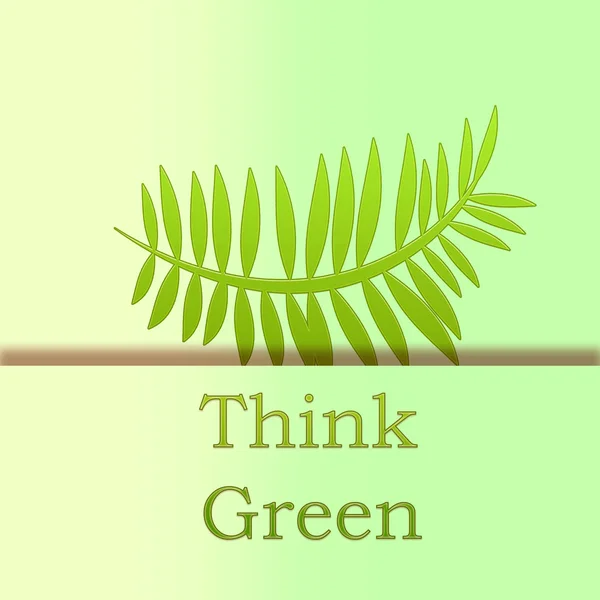 Think green — Stock Photo, Image