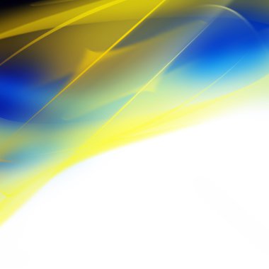 beyaz zemin üzerine mavi ve sarı renkler