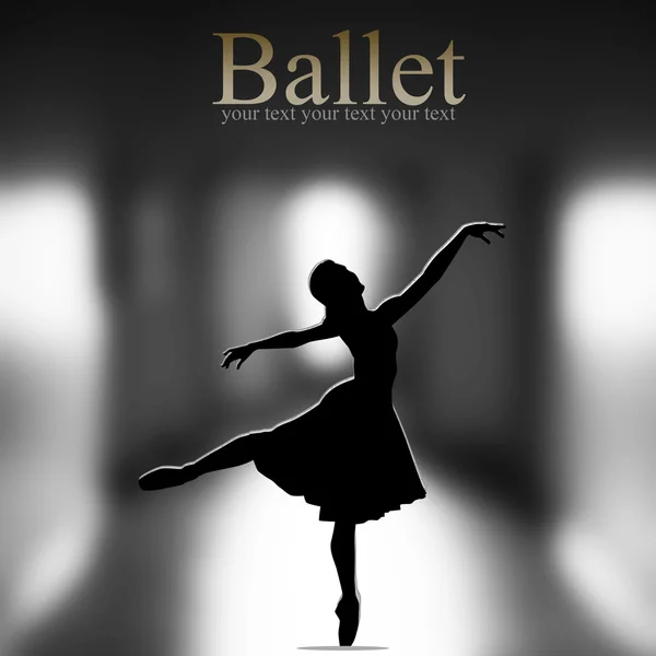 Silhuet af en ballerina - Stock-foto
