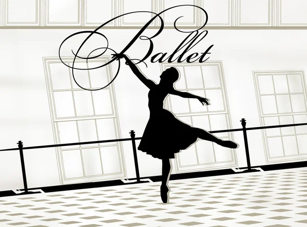 Sylwetka baletnica — Zdjęcie stockowe